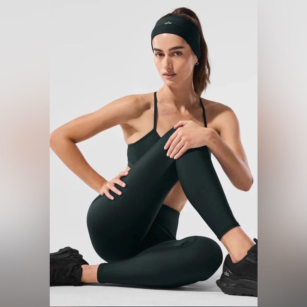 Alo High-Waist Airlift Legging 7/8 | Charcoal Green